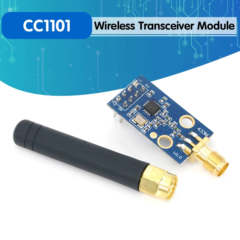 Modulo Wireless Cc1101 Con Modulo Ricetrasmettitore Wireless Antenna Sma Per Arduino 433Mhz Migliora Il Segnale