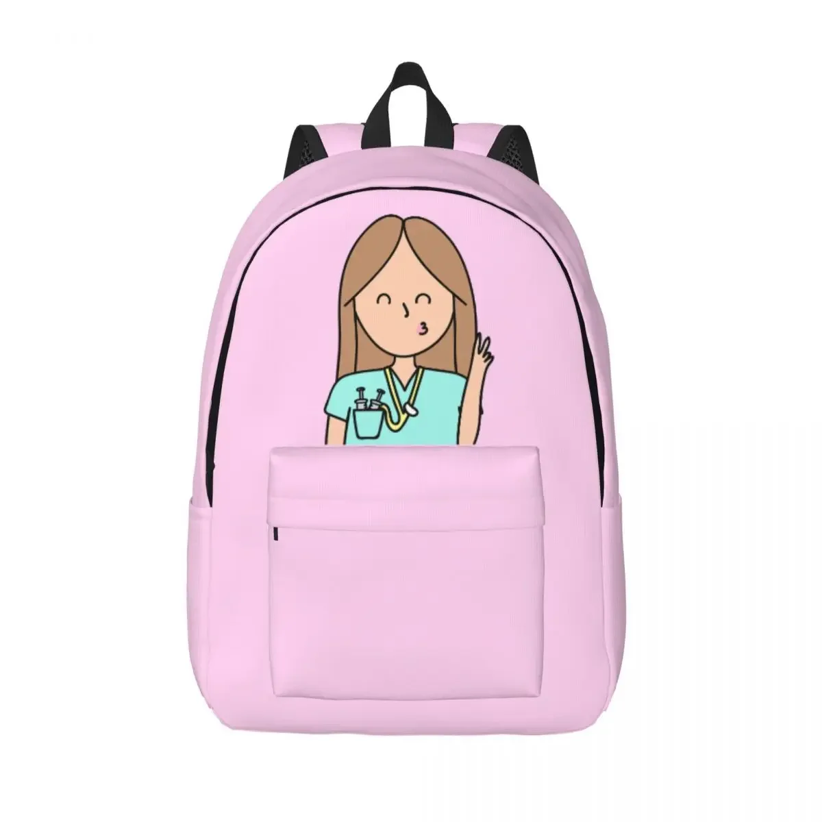 

Unnamed for Teens Student School Bookbag Enfermera En Apuros Doctor Nurse Canvas Daypack Middle High College Sports Hiking