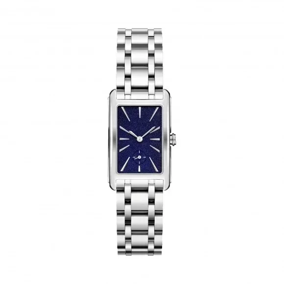 

Роскошные Новые квадратные женские кварцевые часы Dai Nennon Winner, браслет из нержавеющей стали, синий циферблат, спортивные модные часы