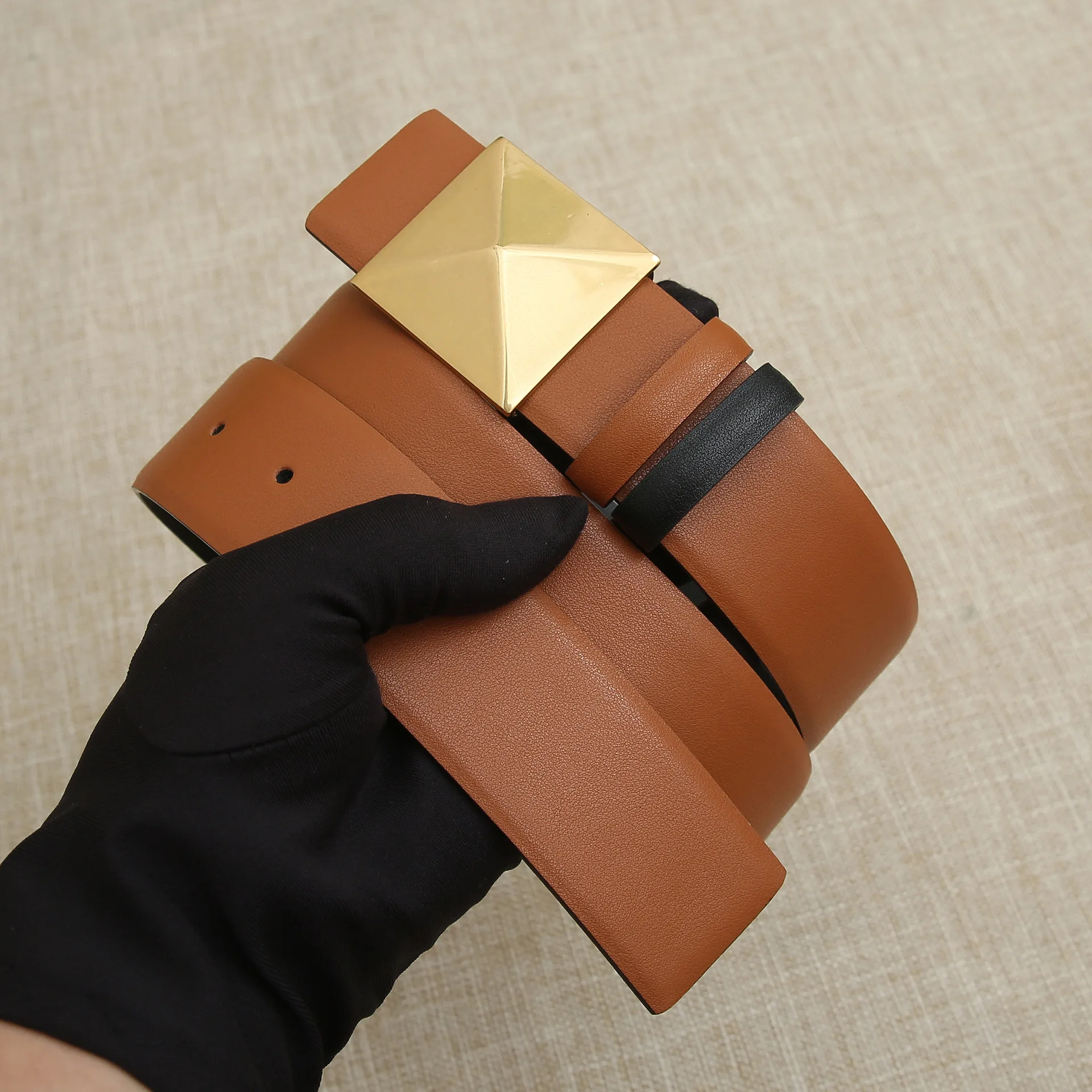 4CM Reversible Leather Women Belt for women dress