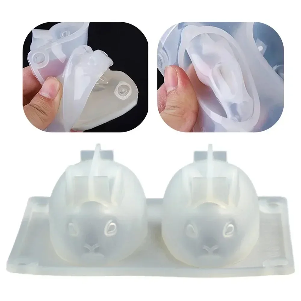 3D Silicone Rabbit Soap Mold DIY Candle Mould Cute Cake Pudding Chocolate Dessert Baking Accessories Candle Making Supplies Hot