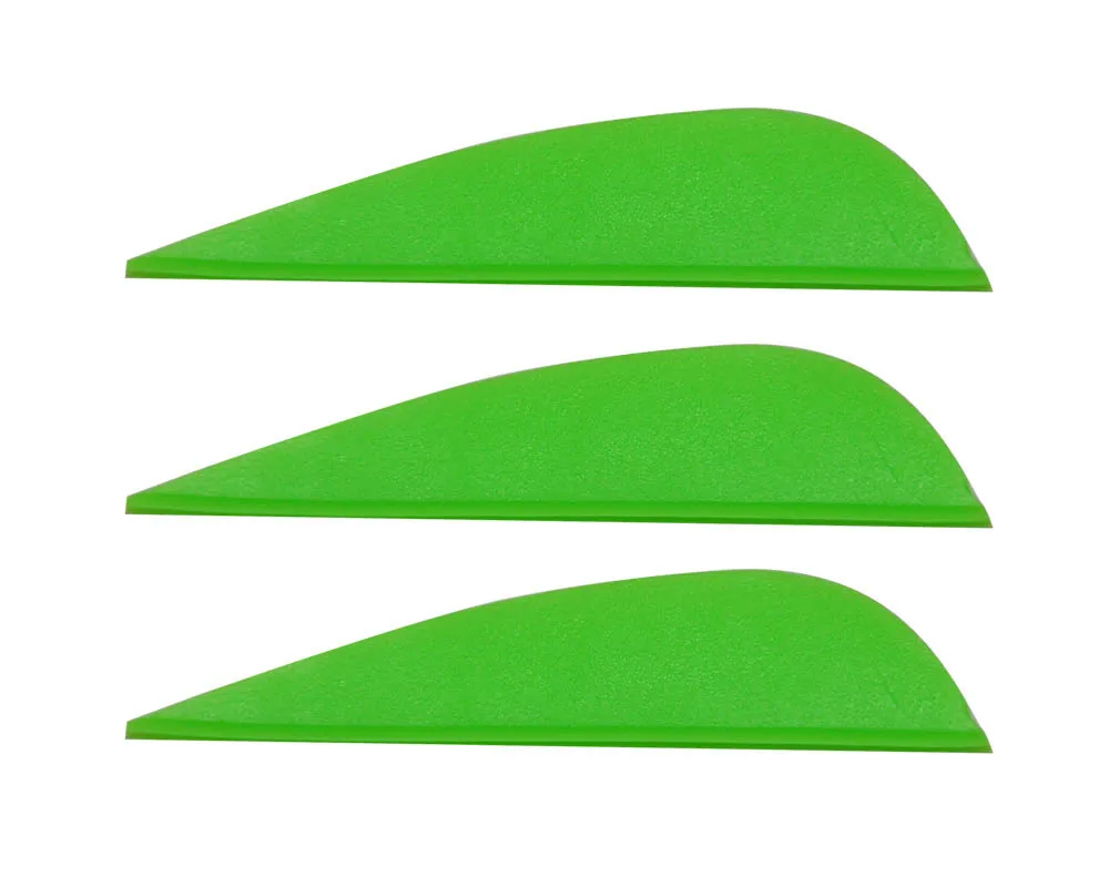 Archery TPU Arrow Feather Multi-size 2.5/3/4/5 Inch Random Color Plastic Feather Drop Shape for Mixed Carbon/Fiberglass Shaft
