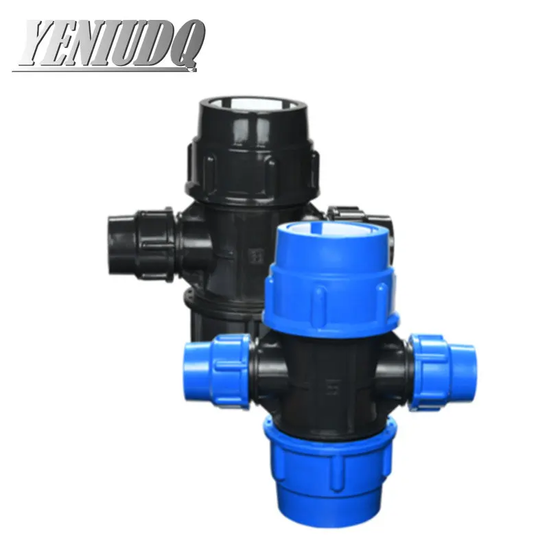 

Plastic PE fittings quick Union Variable diameter four-way 20/25/32/40/50/63mm Garden Agriculture Tap Water Irrigation