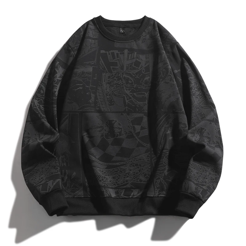 Demon Killer Hoodie Japanese Anime Plus Size 6XL 7XL 8XL Men's and Women's Round Neck Harajuku Casual Long-sleeved T-shirt 6