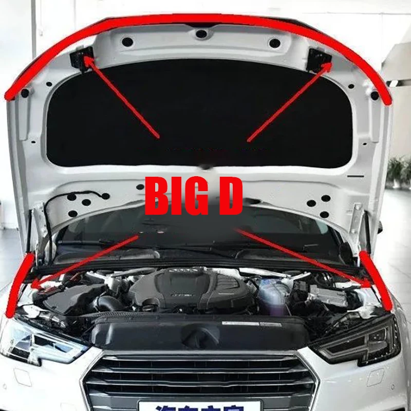 Car Door Seals Rubber Door Sealing Big D Type Car Door Hood Trunk Seal Strip Universal Noise Insulation for Auto