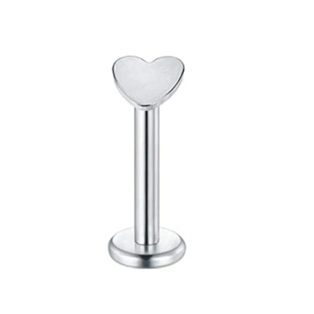 pares de aretes tipo botón de acero quirúrgico de 16 g con micro circonita cúbica y rosca interna para la parte superior del trago, hélix o labio, de 6 mm, 8 mm, 10 mm y 12 mm