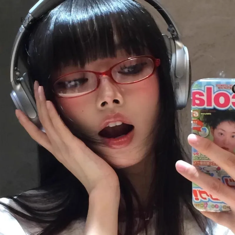 Japan Spicy Girl Glasses Frame Women Lovely INS No Makeup Plain Glasses Men Eyewear Cute Decorative Computer Frames