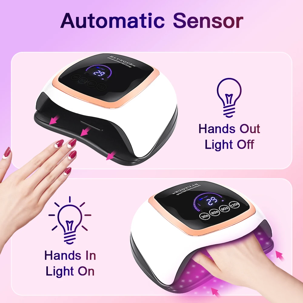 V3 UV LED Nail Lamp 180W Professional Nail Curing Lamps for Home Salon Led Drying Lamps for Nail Equipment Dryer for Gel Polish 6