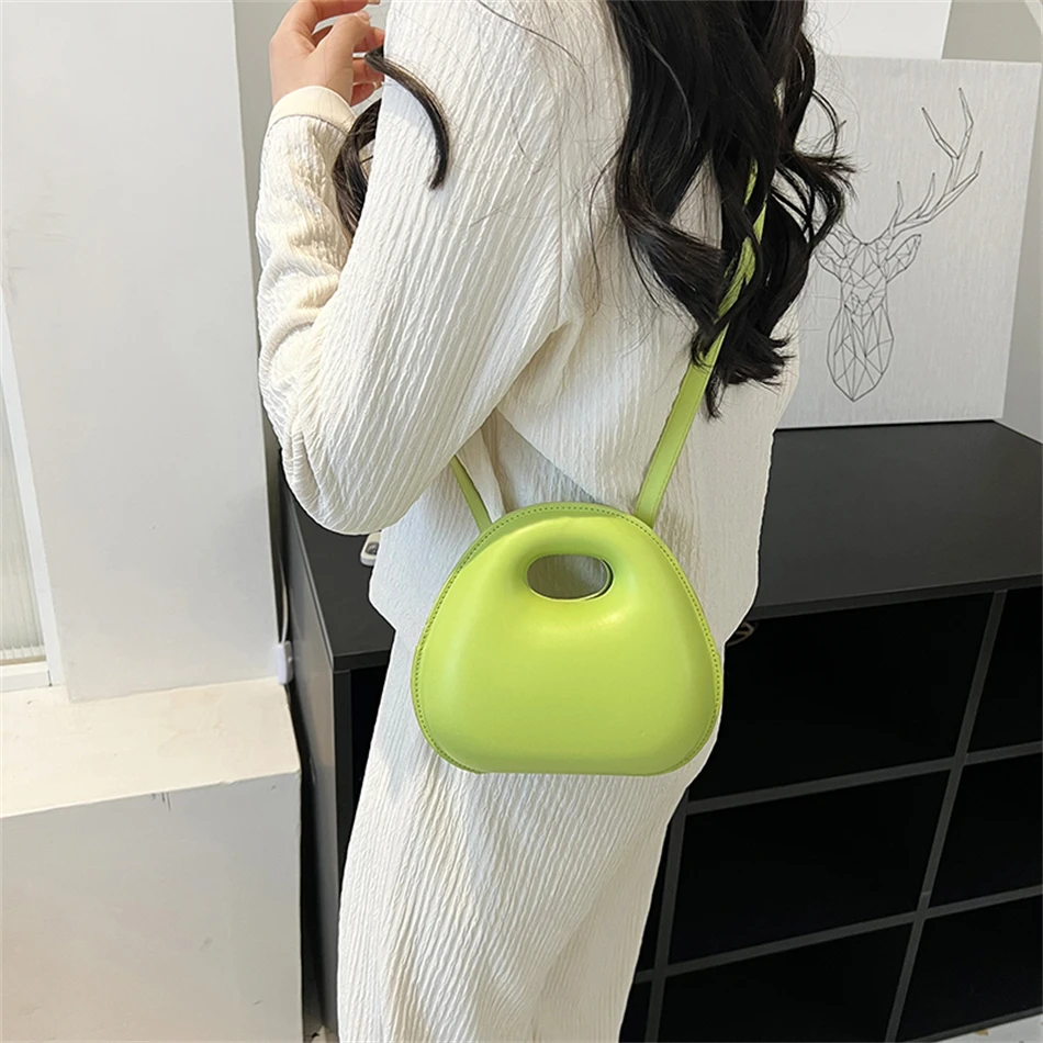 Egg bag leather crossbody bag