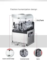 Commercial Slush Machine Smoothie Machine 2 Cylinder Slush Machine Ice Cream Slush Soda Fruit Wine Slush Appliance 110/220V 2