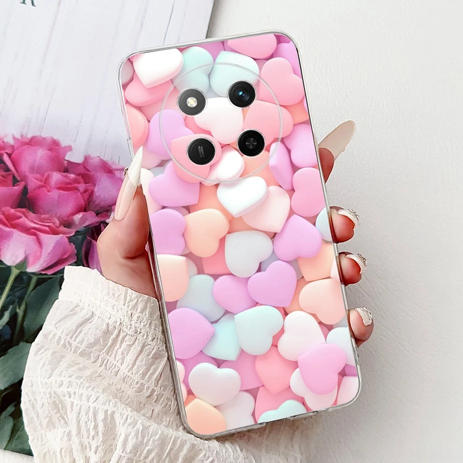 Colorful Painted Clear Silicone Case for Honor Smartphone - Soft Protective Cover