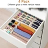 4Pcs Foldable Storage Basket - Underwear And Panty Organizer - Fabric Organizer - Underwear And Socks Closet Organizer Set 2