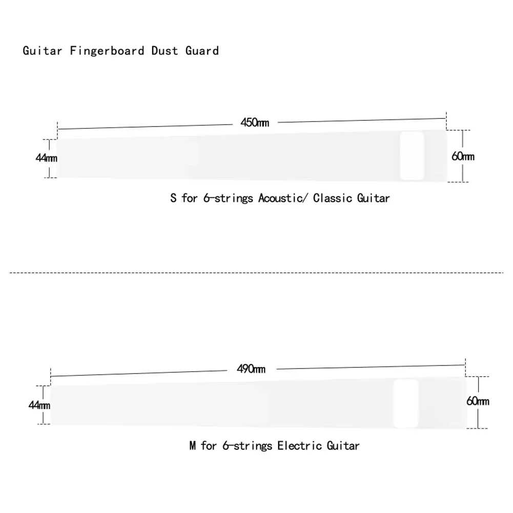 Guitar Fingerboard Guards Cover Acoustic Bass Guitar Luthier Protector Polishing Frets Dust Shield Cover PE 450/490mm guitar fingerboard guard