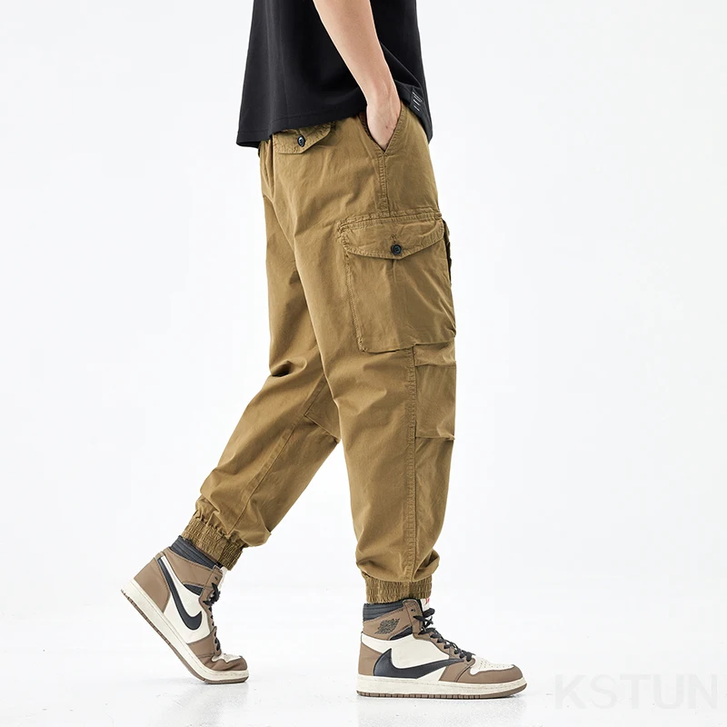 Mens Harem Pants Loose Casual Joggers Sweatpants Men Cargo Pants Pleated Tapered