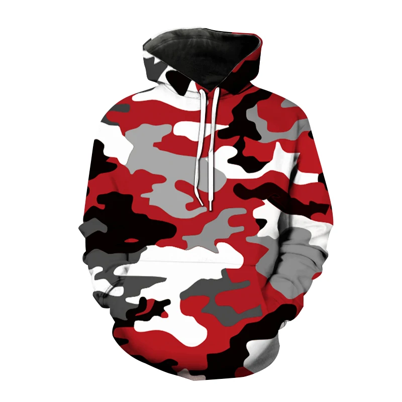 thumbnail image 1 of Sudadera con capucha de estilo militar para hombre y mujer, ropa de calle con estampado 3D de camuflaje, estilo Harajuku, 1 of 3