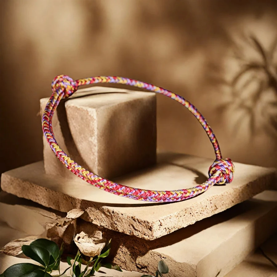 Handmade Ethnic Cord Chain Bracelet for Women