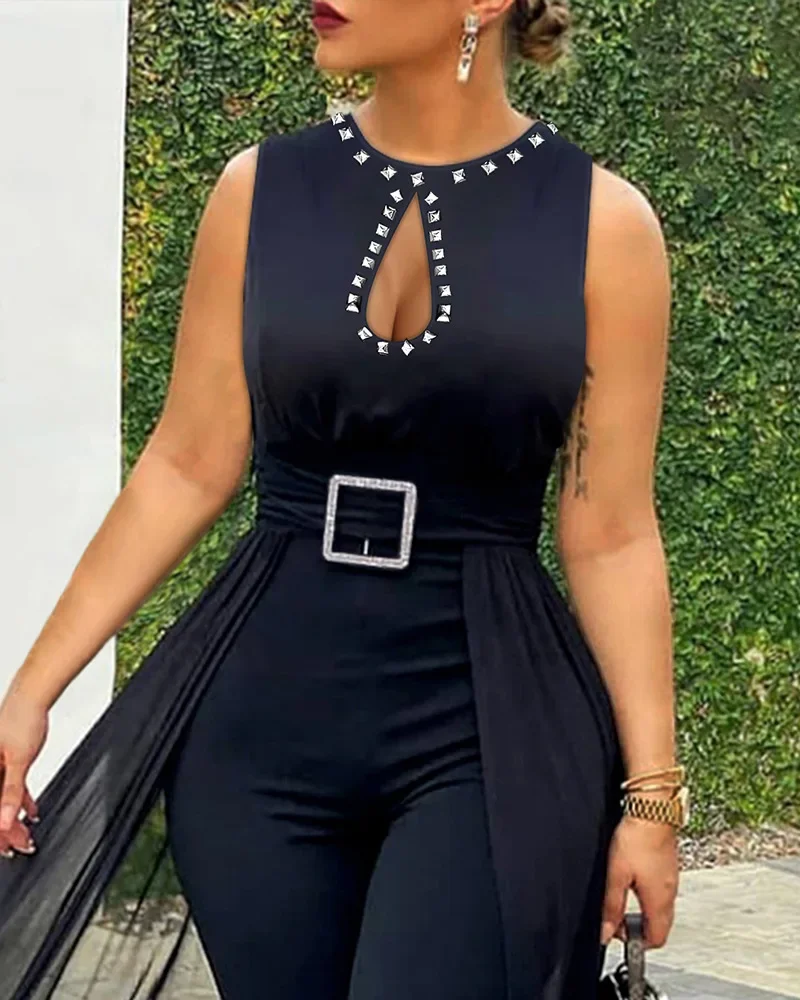 2024 Summer Women Elegant Full Bodysuits Prom One Piece Bodysuit Night Club Outfit Overalls Jumpsuit Jumpsuits Female Clothes