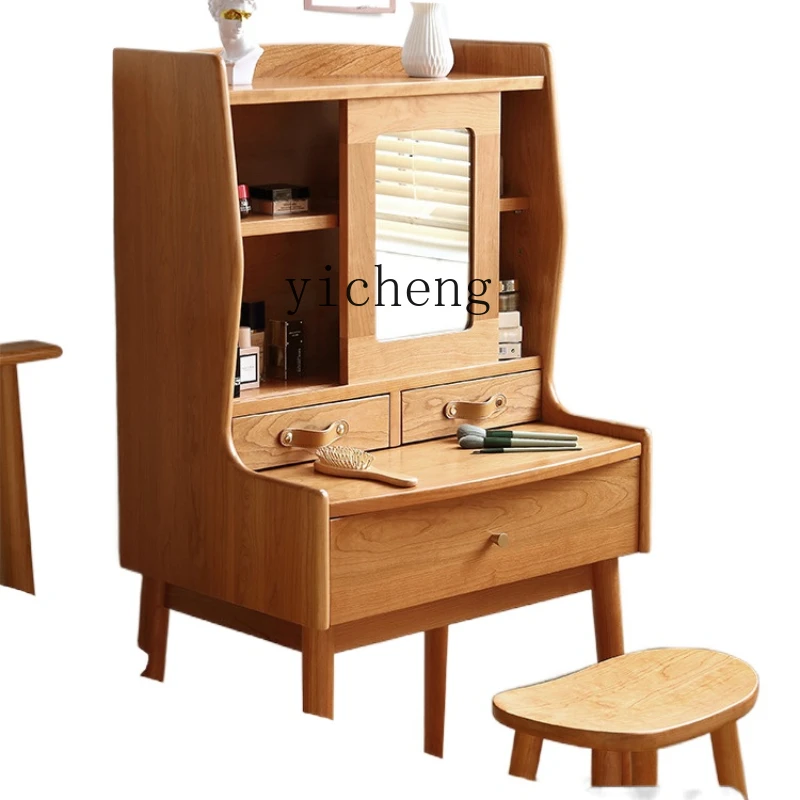 

XL Solid Wood Dresser Makeup Table Cherrywood Bedroom Storage Cabinet Dresser