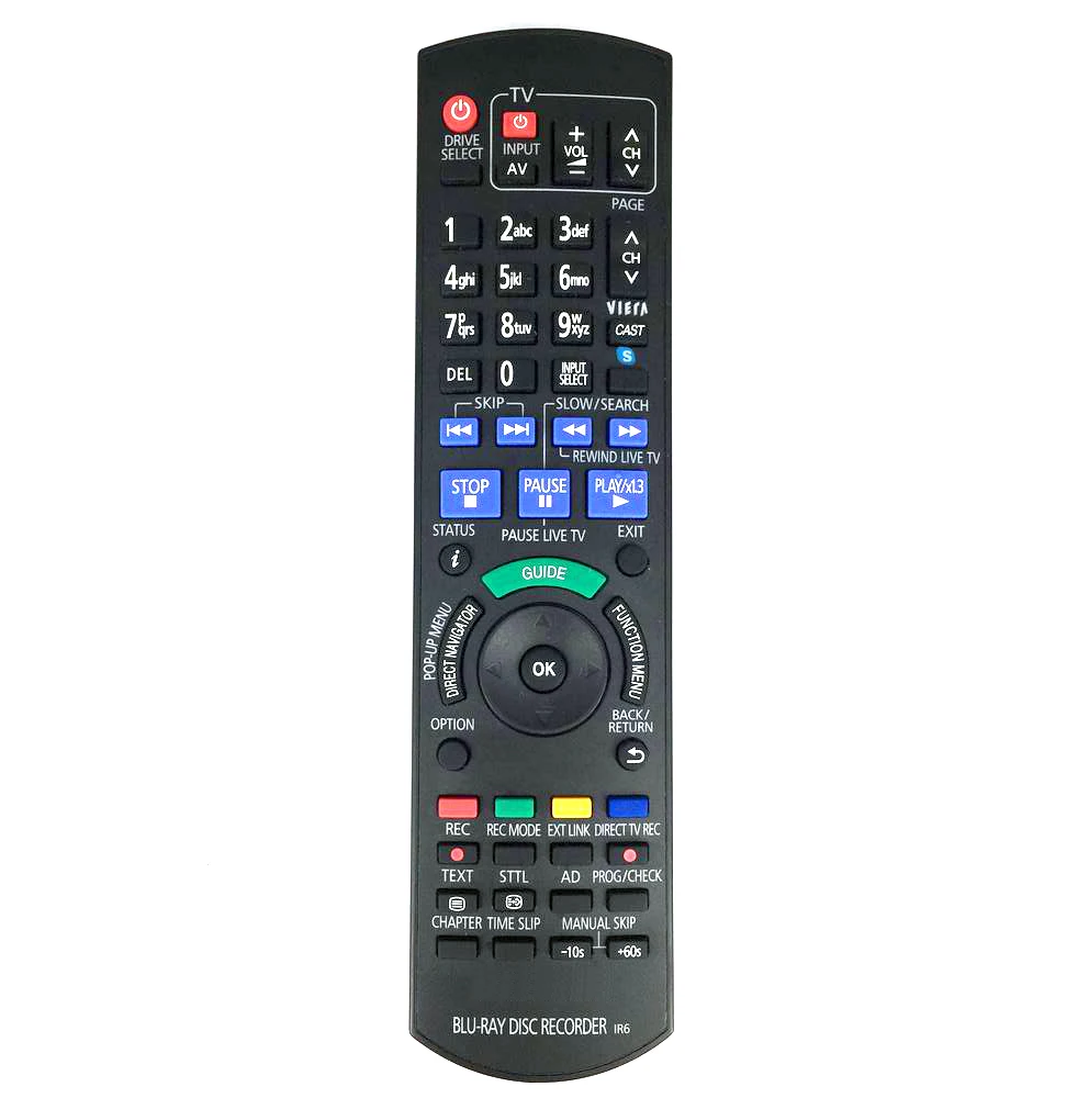 

New Replacement For Panasonic Blu-ray Disc Recorder IR6 Remote Control Fit For N2QAYB000479 N2QAYB000475 DMRBW780GL DMR-BW780