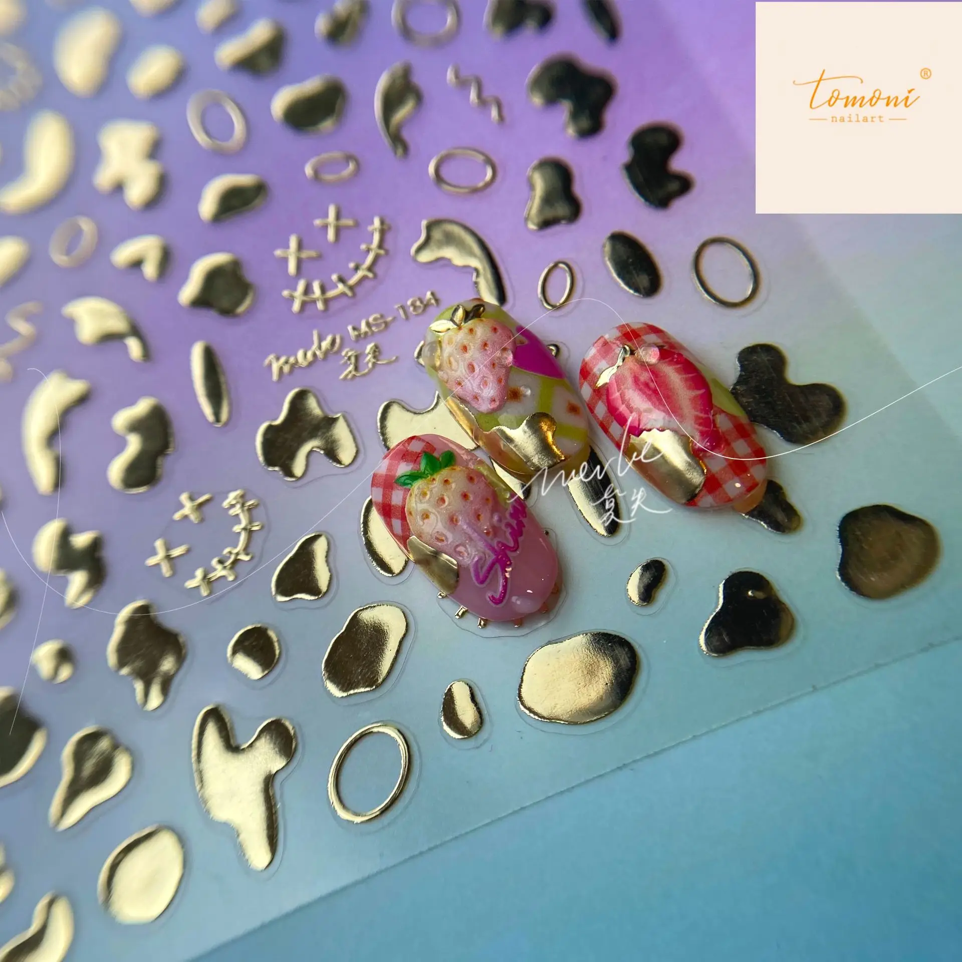 

Bronzing Stickers New Craft Japanese Nail Sticker Gold Silver Photo Frame Angel Sliders Nail Decals Manicure Art Decoration