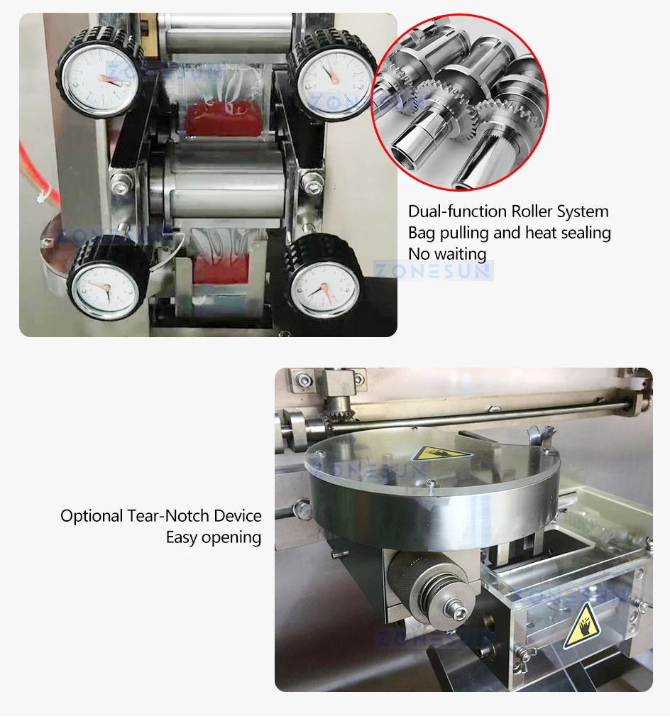 ZONESUN ZS-LX120 High Speed Sauce Filling Sealing Packaging Machine