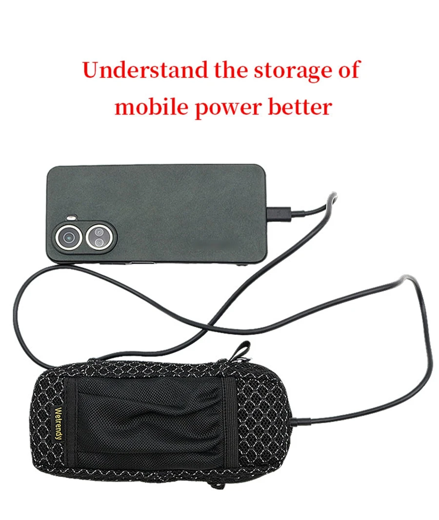 Portable Power Source Bag for Anker X Black Myth: Wukong Prime Power Bank Breathable Bag A110G Travel Carrying Ventilate Case