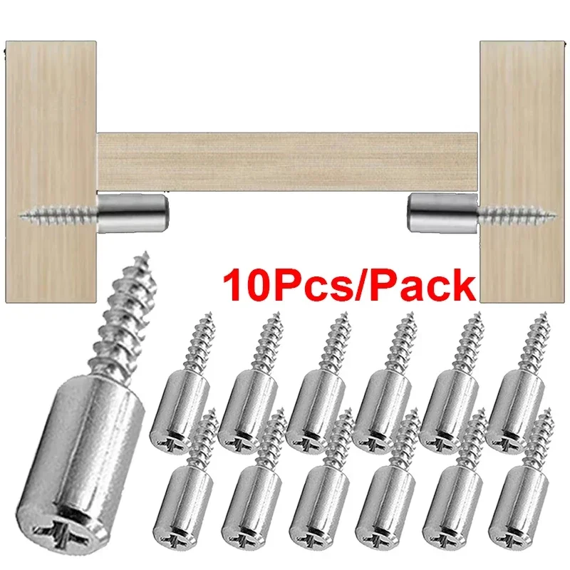 

4/6/10pcs Screw Partition Brackets Cross Self-tapping Screw Support Free Opening Homemade Wardrobe Laminate Partition Nails