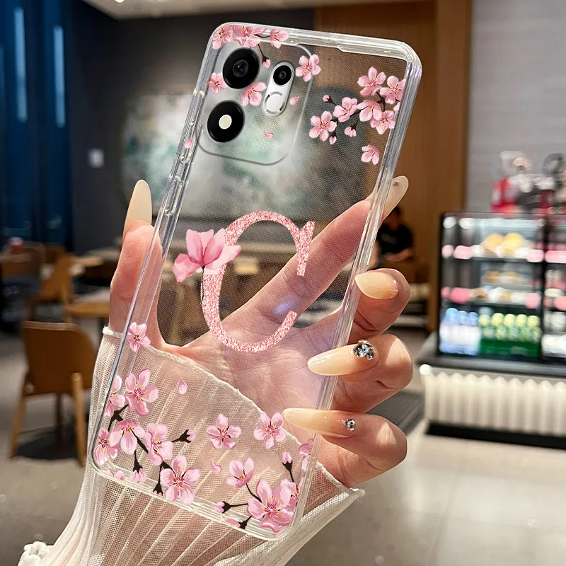 Floral Transparent Slim Silicone Phone Case