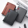 1Pc New Ultra-thin Mini Soft PU Leather Credit Card Wallet Holder Short Vertical High Quality Men's Wallet 1