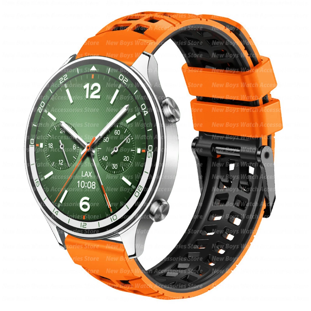 Premium Soft Silicone Sports Watch Strap - Versatile 22mm Replacement Band