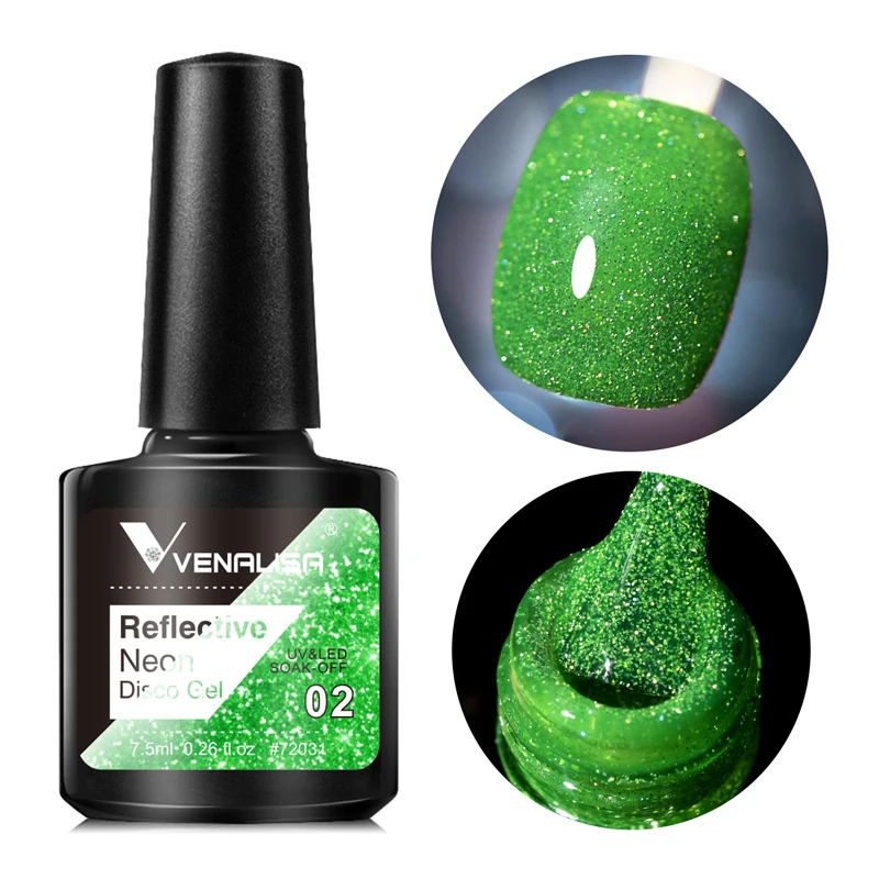 Venalisa Reflective Glitter Gel Polish - Sparkling Shine Soak-Off Nail Varnish