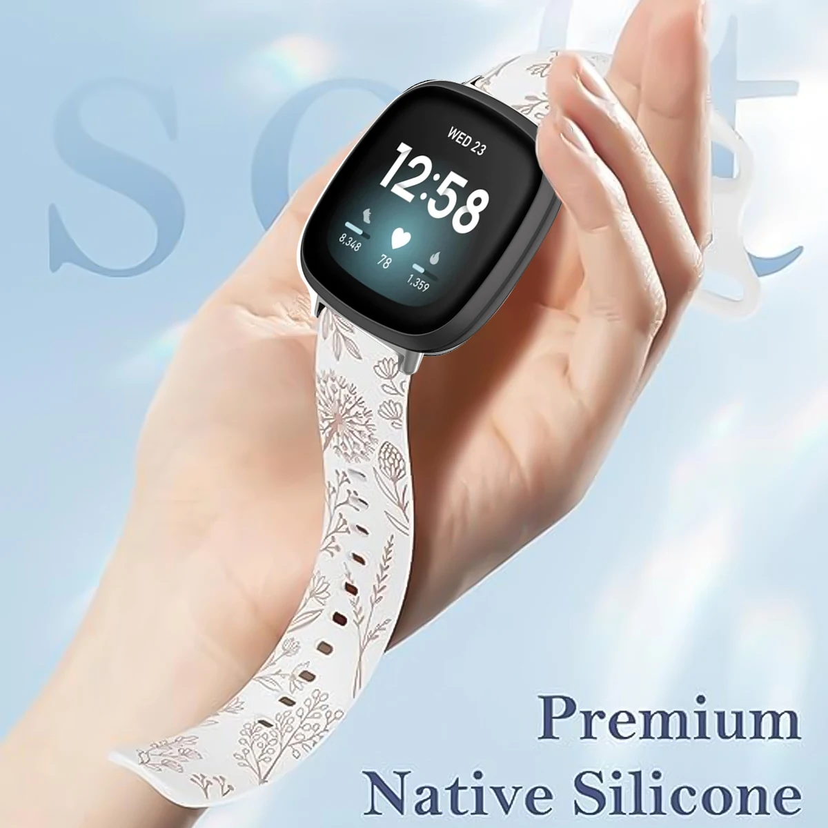 Two-Tone Soft Silicone Watch Band - Stylish Replacement Strap
