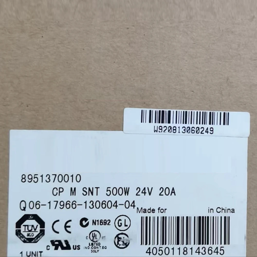 8951370010 For Weidmuller Switch Power Supply CP M SNT 500W 24V 20A 2 8951370010 For Weidmuller Switch Power Supply CP M SNT 500W 24V 20A
