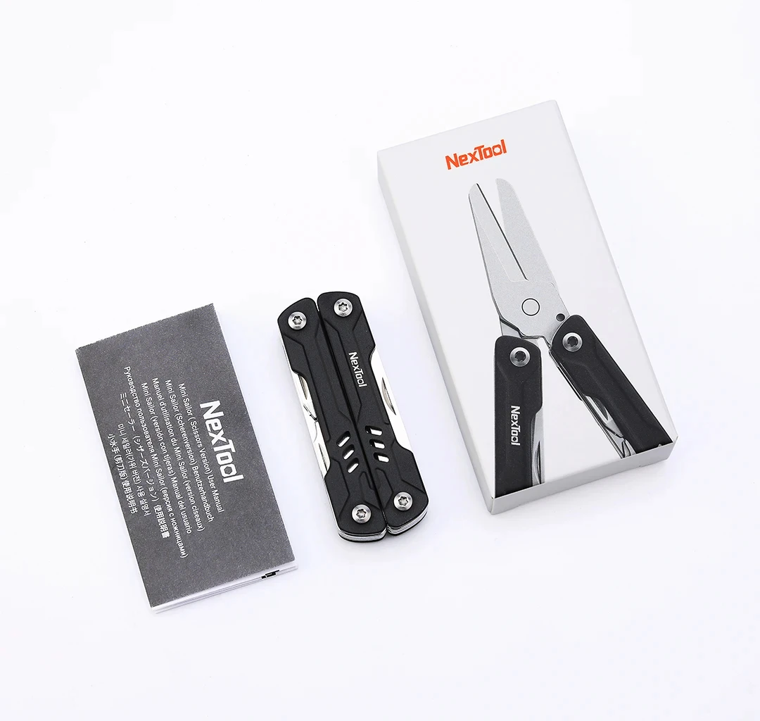 NexTool Mini Sailor Schere Version 10-in-1 EDC Multitool Handzange Werkzeug Mini Taschenklappmesser Feile SIM-Karten-Pin Nadel – Detail 19