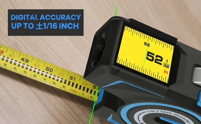 DTX10 3-in-1 Measuring Equipment Digital Tape Measure with Green Laser Line