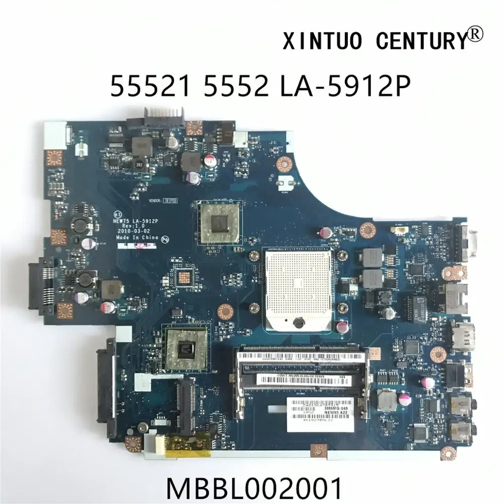 

Материнская плата MBBL002001, для Acer Aspire NV53A, 5552 5552G, 100%, 75 Мб. BL002.001, DDR3, HD4200,