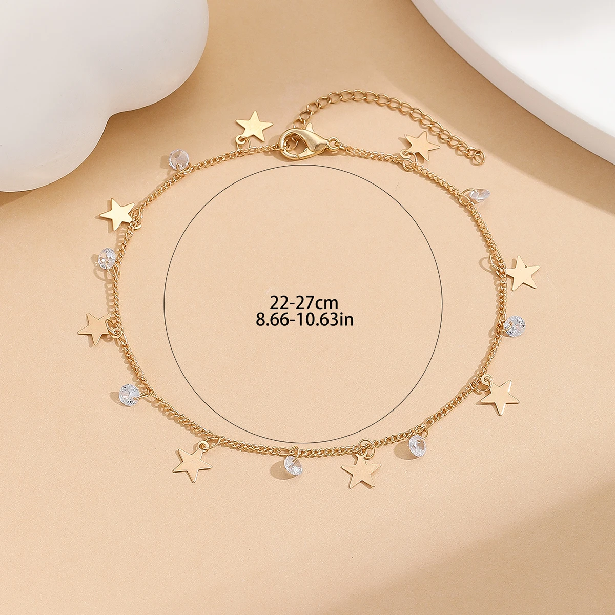 Zircon Star Anklets For Women Girls Summer Beach Foot Jewelry Fashion Birthday Party Gift ankle chains cubic zirconia anklet fashion accessories