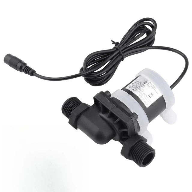 ปั๊มน้ำอุณหภูมิสูง 12/24V DC ปั๊มดีซีไร้แปรงถ่านอเนกประสงค์ ปั๊มเพิ่มแรงดัน ปั๊มน้ำหมุนเวียนระบายความร้อนด้วยอากาศอุ่น 1/2 นิ้ว DN15 1