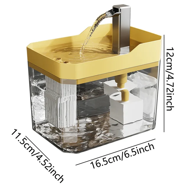 1500ml Pet water dispenser Plastic Automatic Circulating Water Feeder Cat Dog Water Dispenser with Pump Filtered Easy Clean 4
