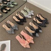 Women's Sandals Fashion Low Heels Sandals Women Shoes Elegant Pointed Straps Fashion Party Pumps Sandalias De Mujer 2023 - Image 6