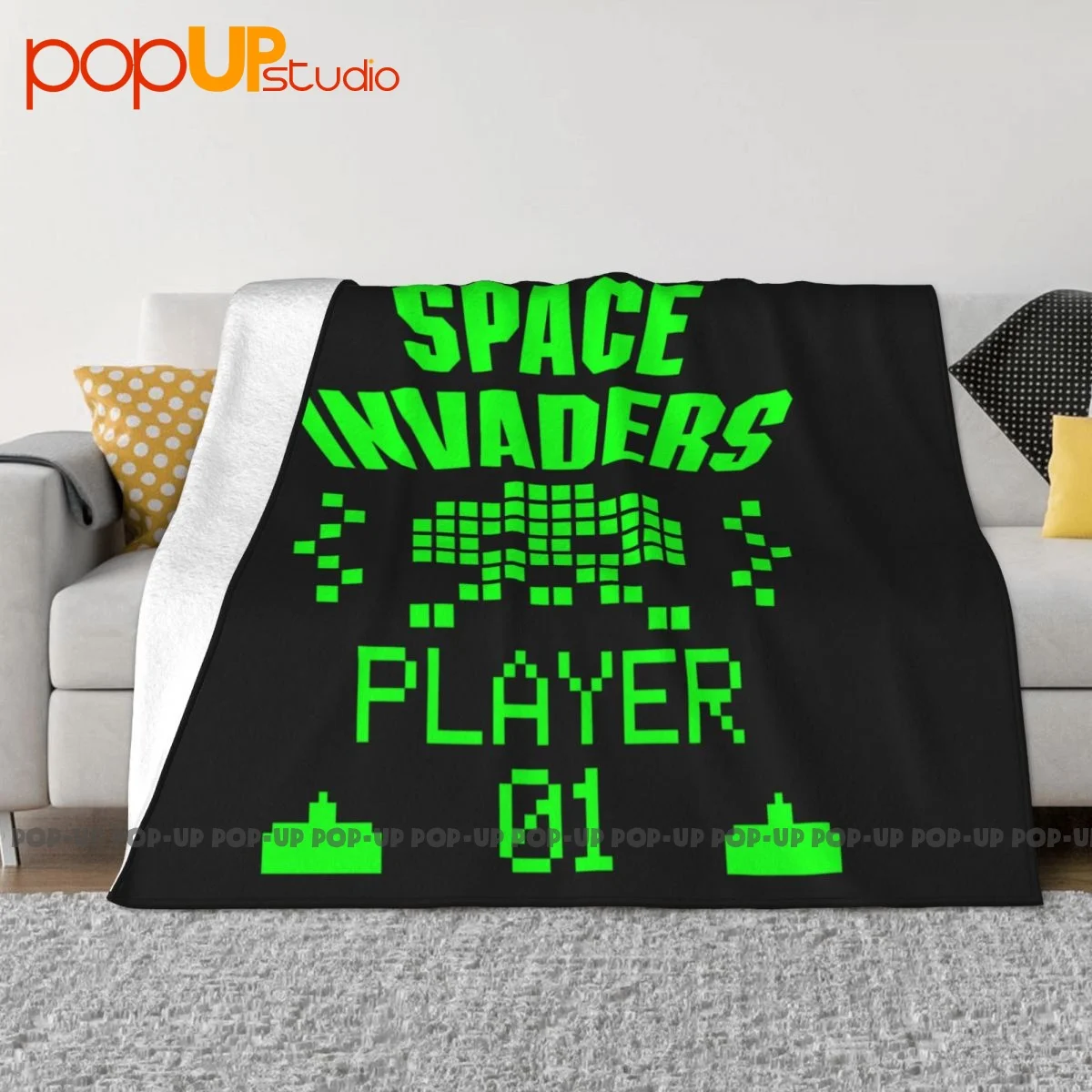 Space Invass Alien Player One Taito Pixel Coperta Biancheria Da Letto Divano Letto Coperta