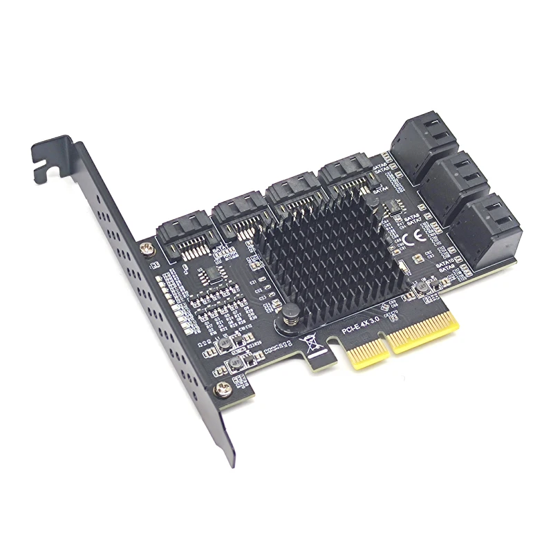 

Chi a Mining PCIE SATA Card Adapter 10 port SATA 3.0 to PCI Express 3.0 X4 Expansion Card SATA3.0 6G PCI-E SATA Controller Riser