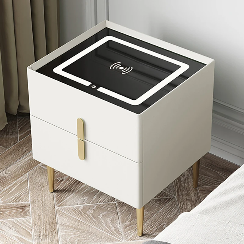 Caffè Camera Da Letto Comodino Comò Smart Multifunzionale Comodini Laterali Nordic Storage Mesita De Noche Furniture Fy25Xp