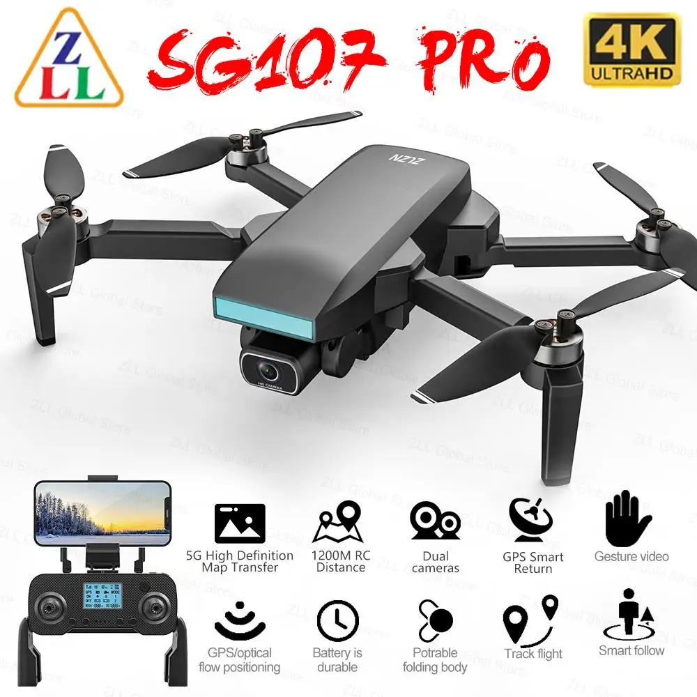 

SG107 Pro GPS Drone 4K Profissional HD Camera FPV Drones Optical Flow 5G Wifi Brussless RC Quadcopter VS L900 Pro SE dron Toys