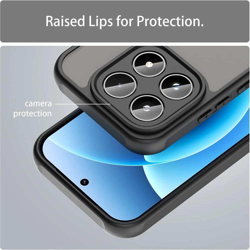 Rugged Military-Grade Heavy-Duty Protective Case with Hybrid Hard PC and Matte Silicone Shell