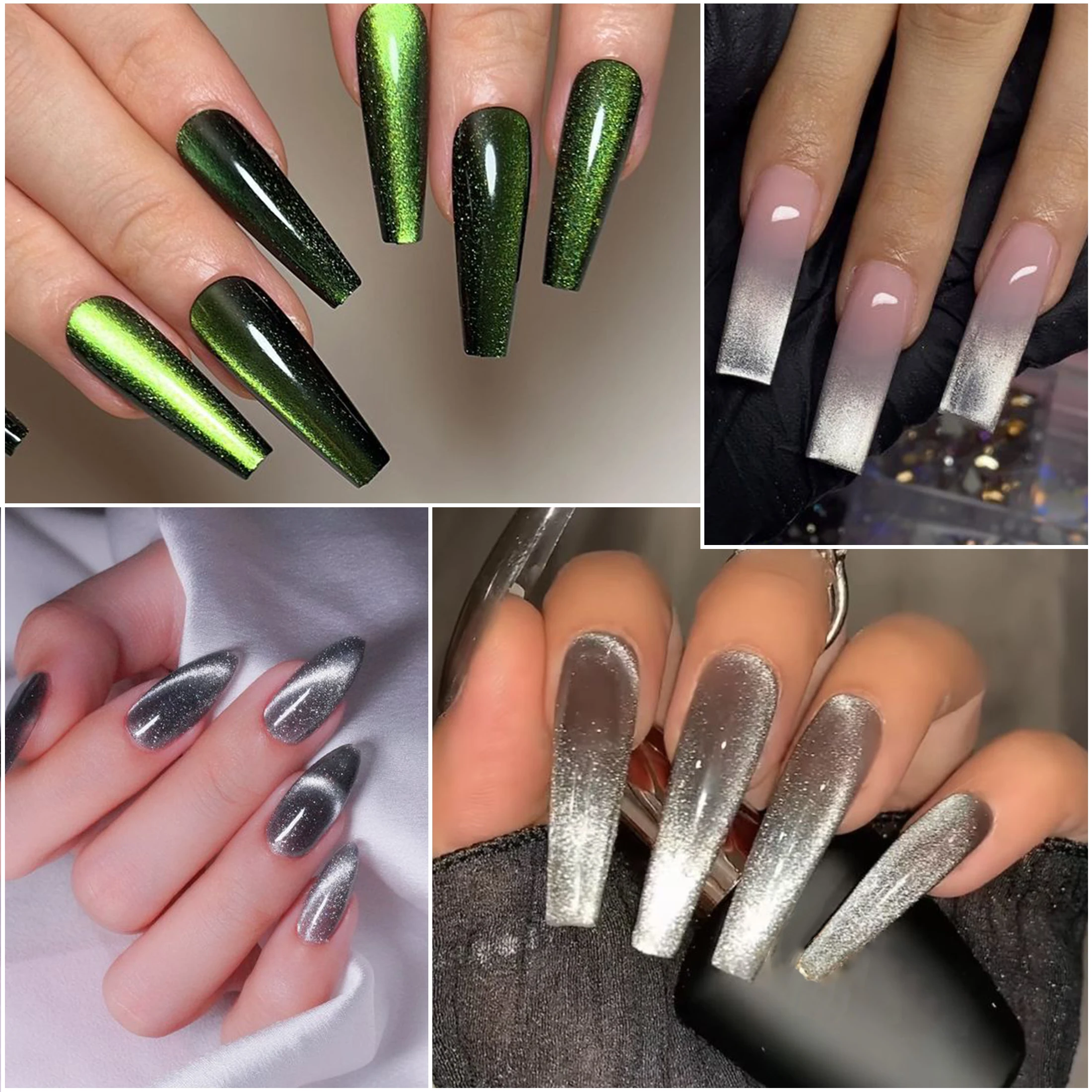 3IN1 multi-functional French Line/Flowers Magnetic Laser Line Effect Nail Magnet Pen professional strong cat eye gel magnet pen magnetic nail art tools cat eye nail tool magnetic nail tools magnetic nail pen
