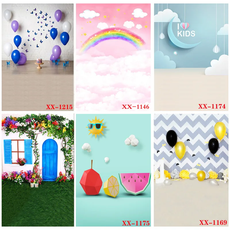 

Children Birthday Photography Backdrops Cartoon Indoor Flowers Baby Portrait Photo Background Studio Props 211025 ZLSY-16