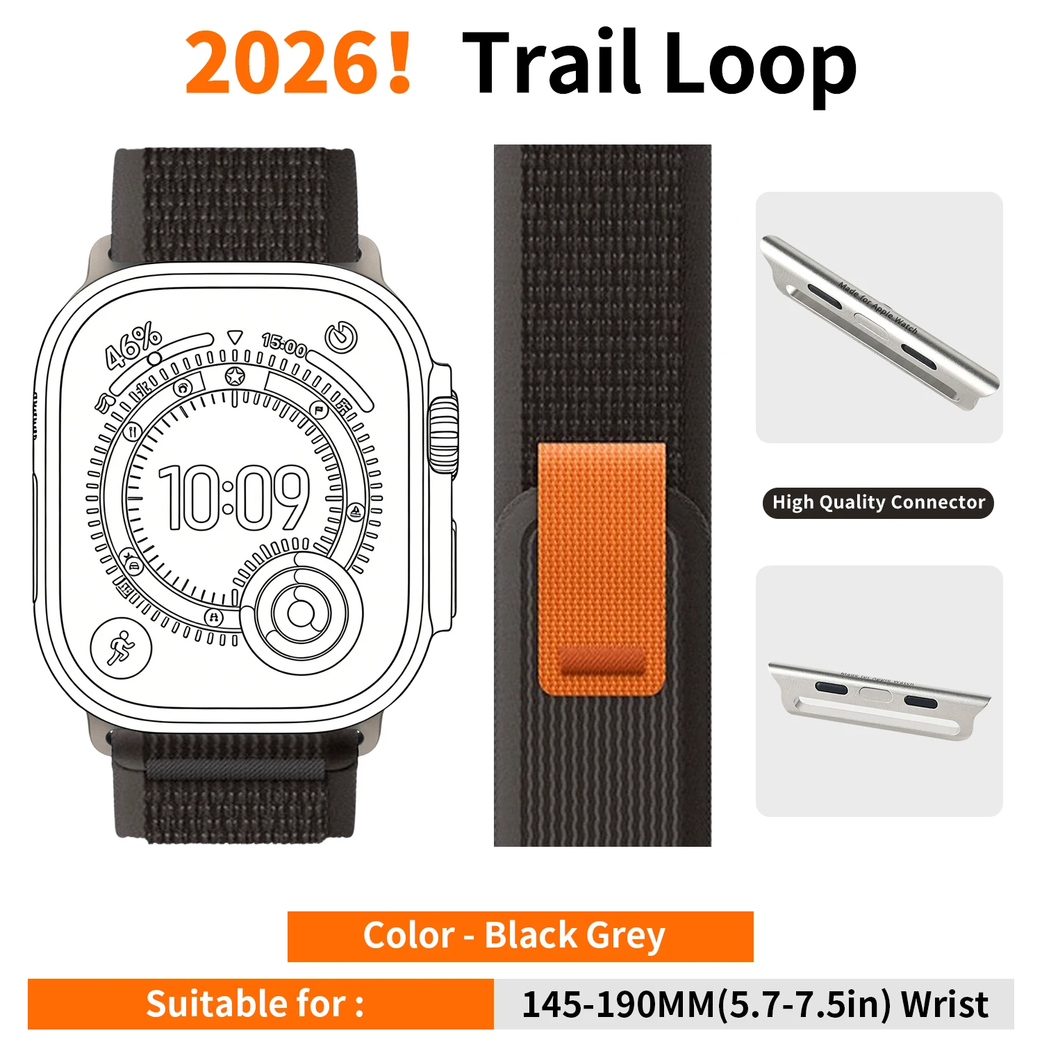 ตัวเลือกสินค้า สายนาฬิกาไนลอนคุณภาพสูง สำหรับ Apple Watch ทุกรุ่น
