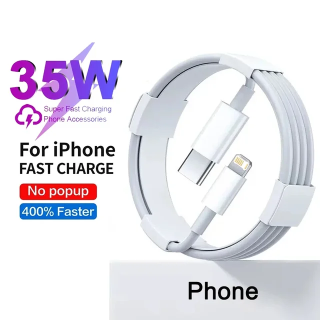 For Apple PD 35W Fast Quick Charger USB Type C For iPhone 15 14 13 12 11 Pro Max Mini Plus XR XS Charging Data Cable Accessories