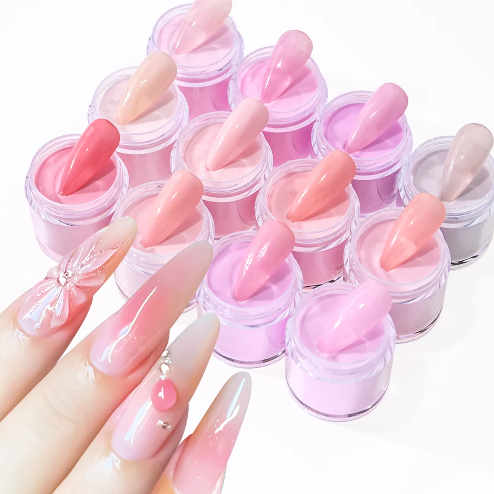 10g/Box Nude Acrylic Nail Powder Polymer Tip Builder Nail Art Extension/Dipping/Engraving Acrylic Powder Manicure DIY Decoration 2